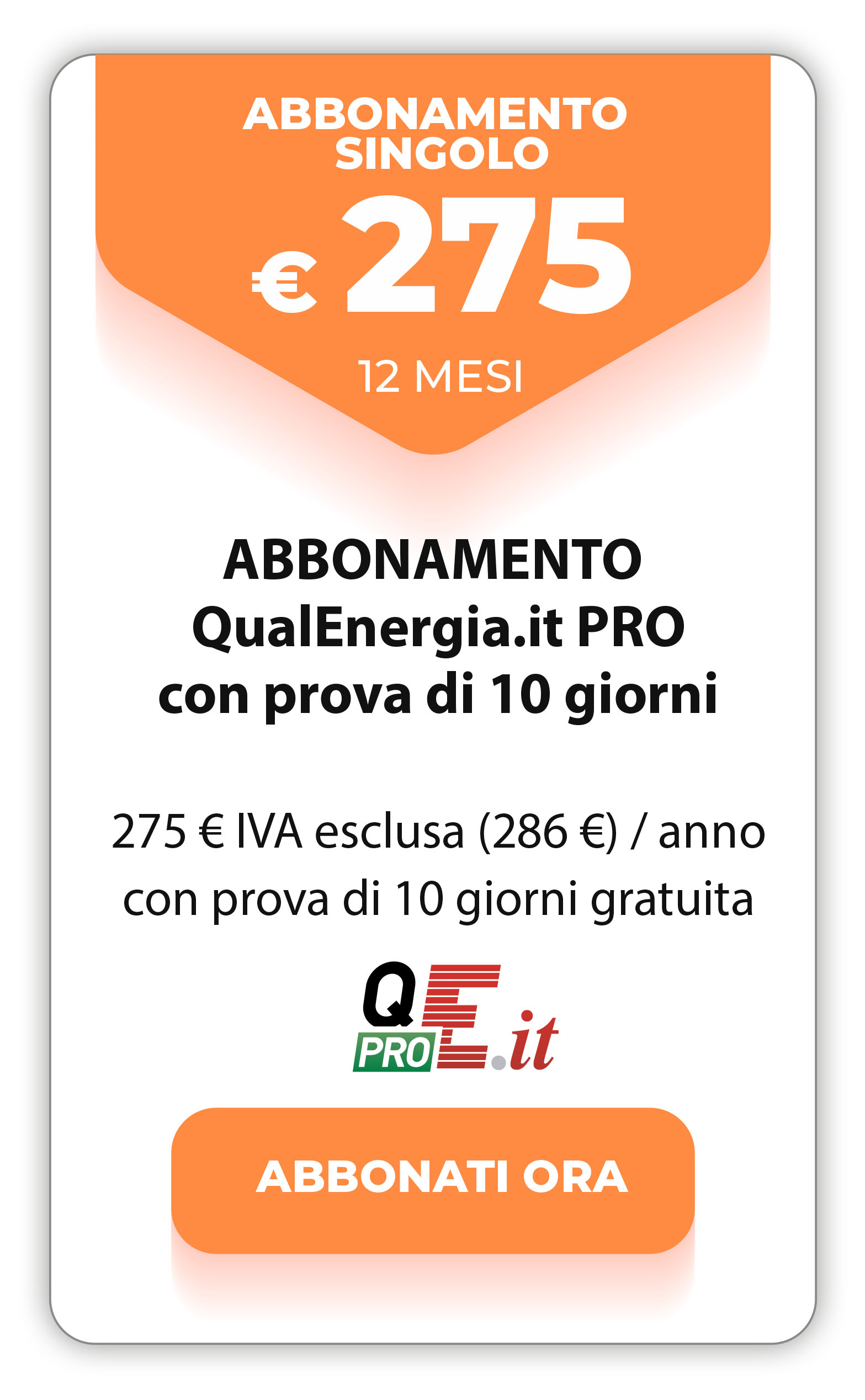 Abbonamento singolo con prova